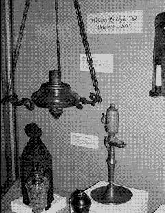 Sign in Old Sturbridge Village display case welcoming the Rushlight Club