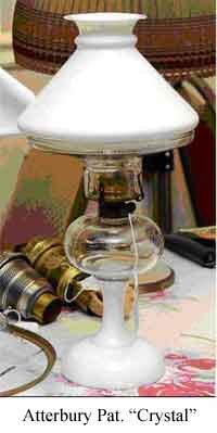 Photo of Atterbury Patent 06-22-1875, "Crystal" Table Lamp