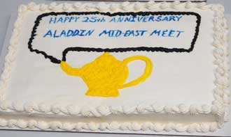Decorated Cake: 25th Annniversary of the Mideast Meet